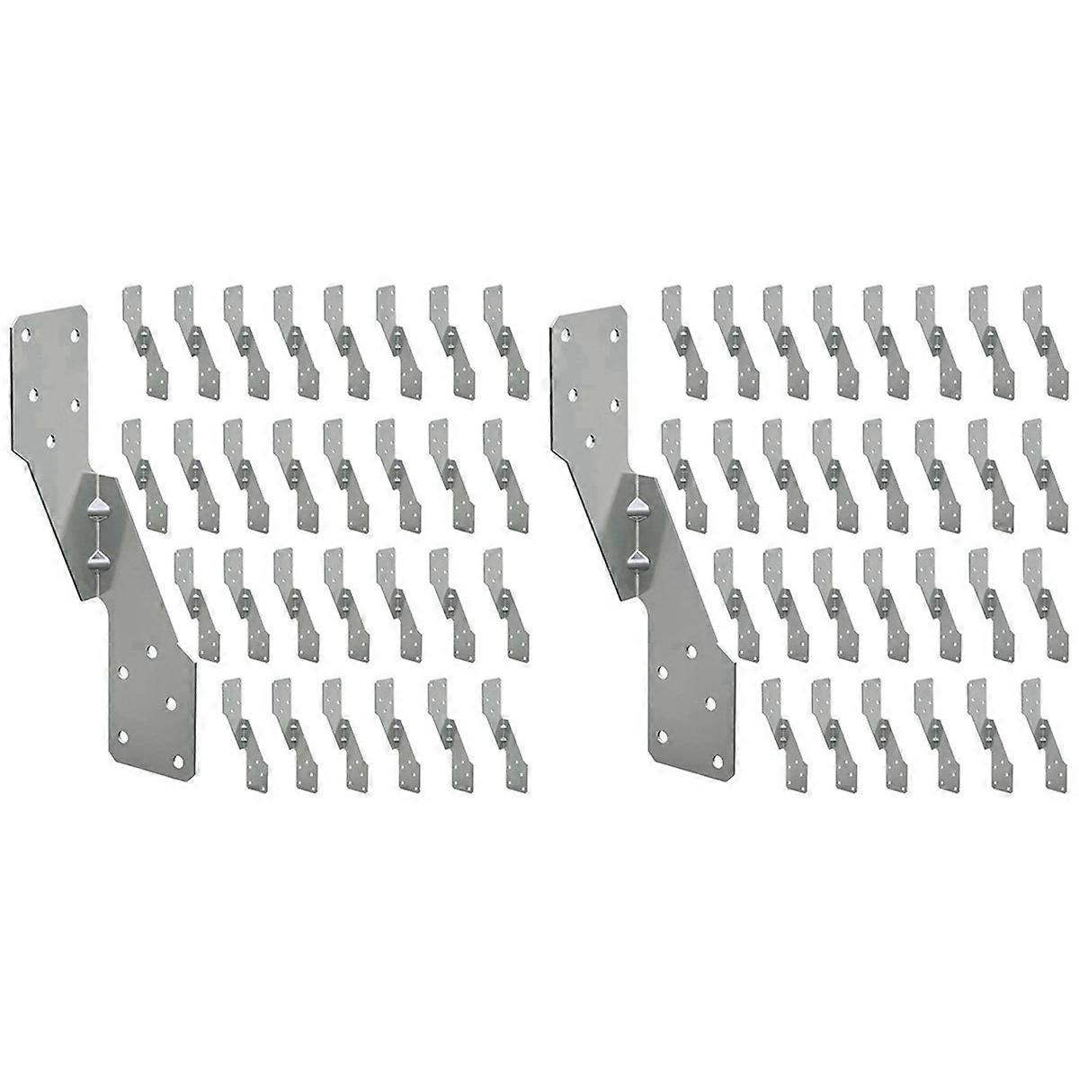 100Pcs Strong-Tie H2.5A, HOT-DIP Galvanized Steel Heavy Duty Hurricane Tie, Hurricane Straps Trusses