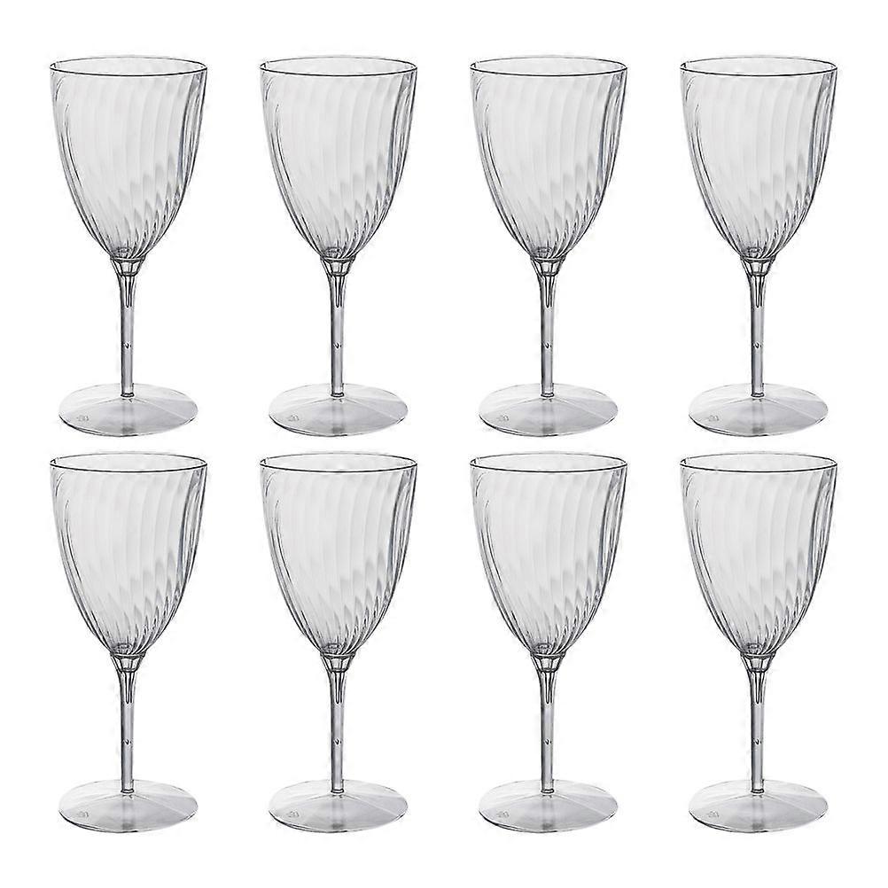 8pcs 240ml Disposable Cups One-ff Drinking Goblet Red Wine Cup Champagne Cup