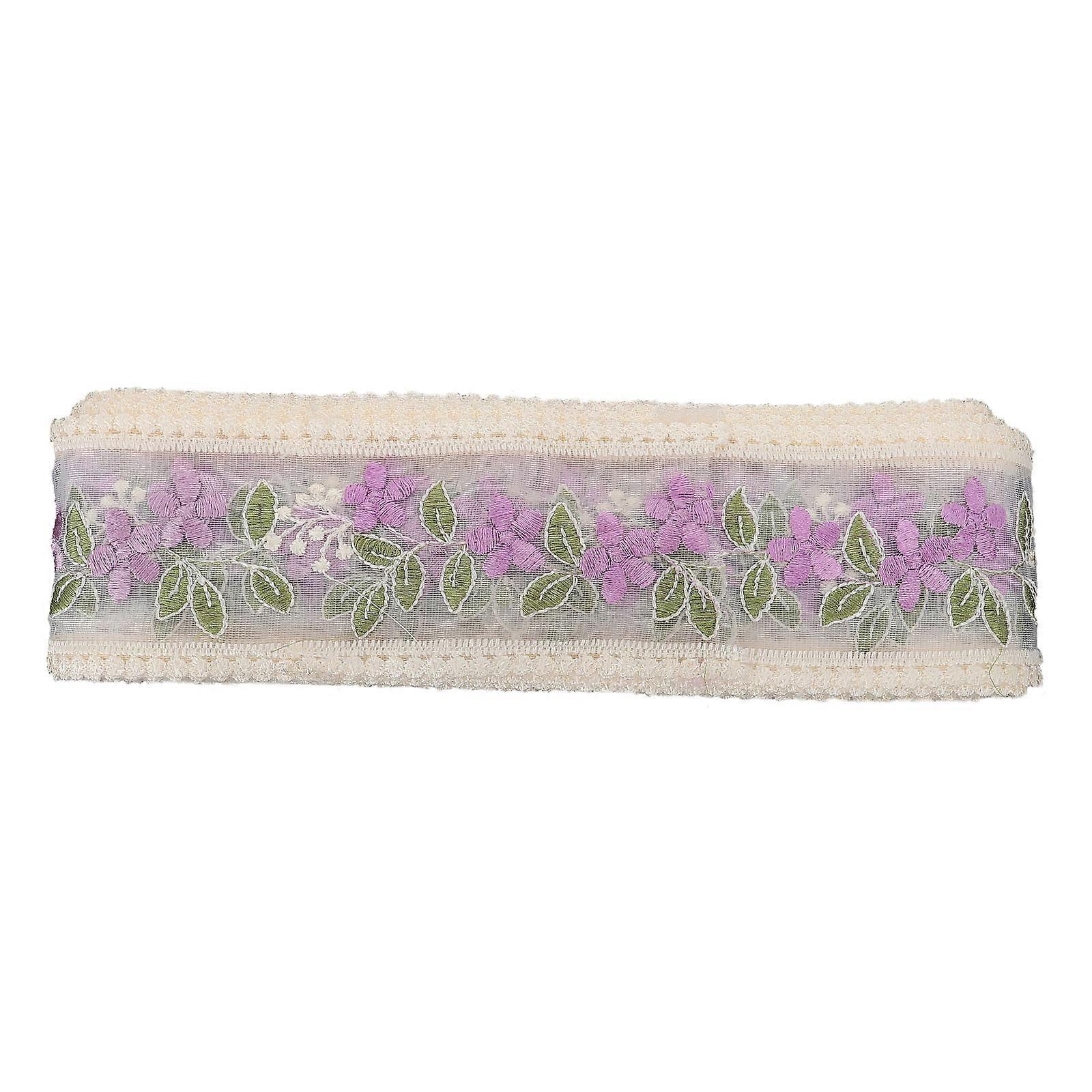 Decorative Trim For Sewing Purple Embroidered Lace Ribbon 900cm Length Diy Crafts 1Pc