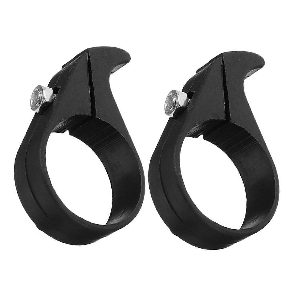 Chain Stoppers Bicycle Chain Guard Set of 2, Black Plastic Chain Deflector and Guide Clamp for Road Bikes