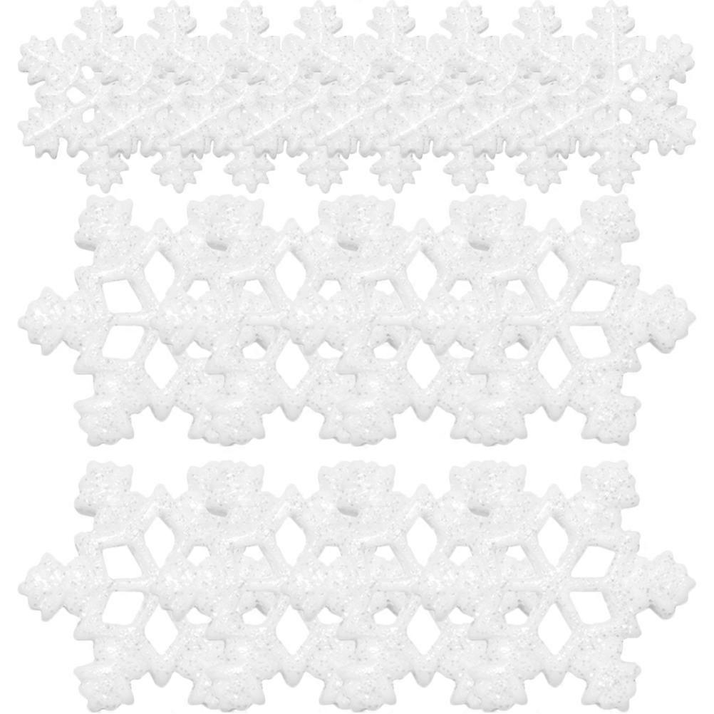 Snowflake Shaped Decoration Resin Diy Material Christmas Crafting Accessories 2.6x2.3cm 40Pcs