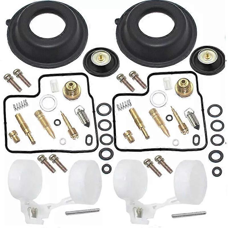 FOR Shadow VT1100 VT 1100 طقم إصلاح المكربن الحجاب الحاجز تعويم صمام القطع