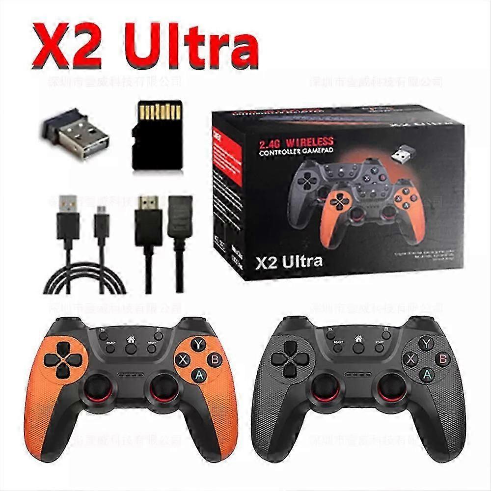 New X2 Ultra Video Game Stick Console Or ONLY 2.4G Double Wireless Controller 4K HD30000 Games 64G/128G Retro Games Christmas Gift