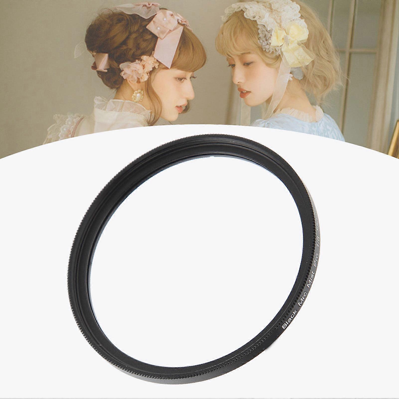 Camera Black Mist Filter 1/8 Black Soft Light Filter Portrait Soft Focus Filter for Video Vlog Portrait Photography 55MM 