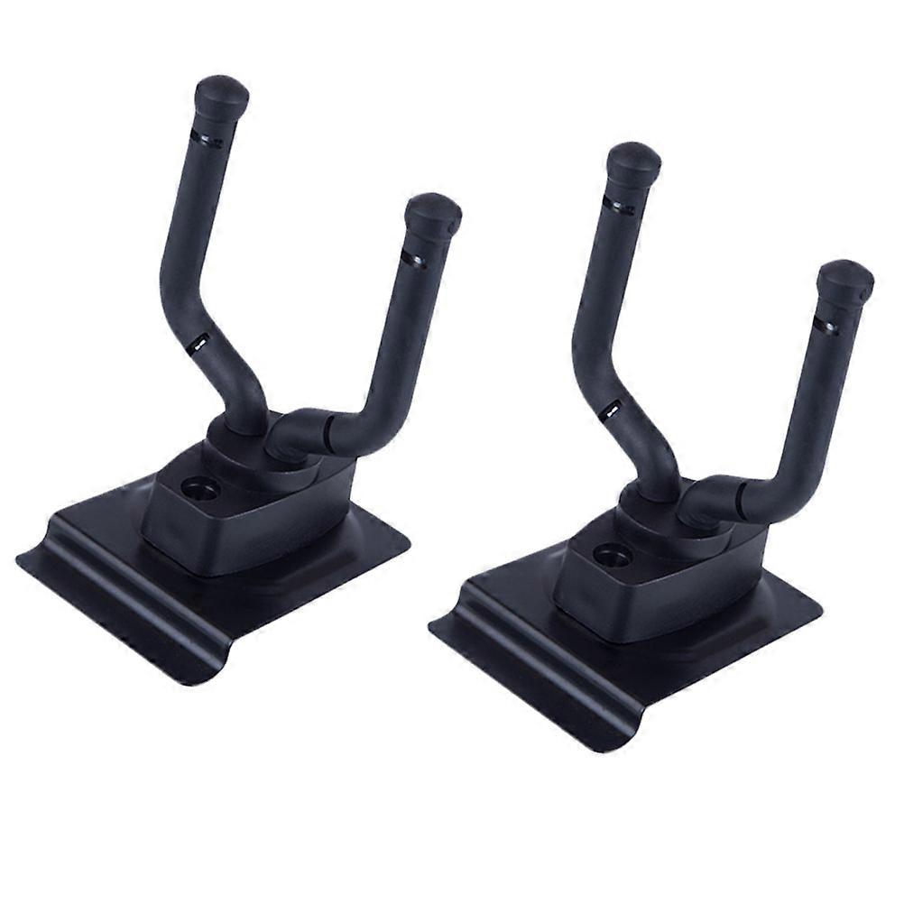 Wall Mounted Guitar Hanger Space Saving Strong Bearing Safe and Firm Wall Mounting for String Instrument Guitar Black 2Set