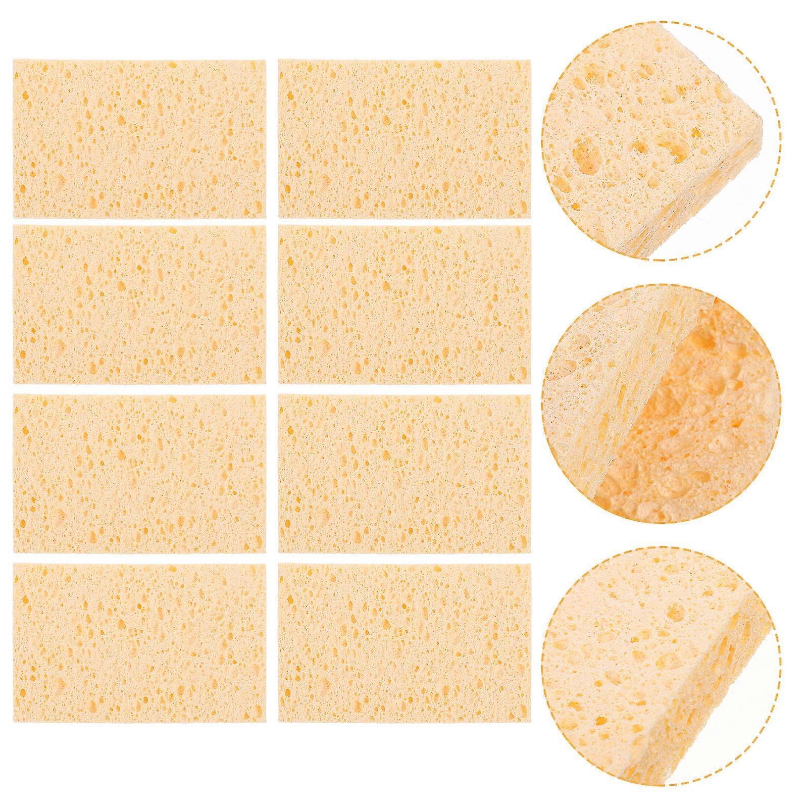Kitchen Cleaning Sponge For Dishes Dishwashing Sponges Yellow Rectangular Block 12Pack