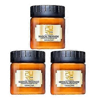 2025 3pcs PURC 60ml Magical Keratin Hair Treatment Mask 5 Seconds Repairs Damage Hair