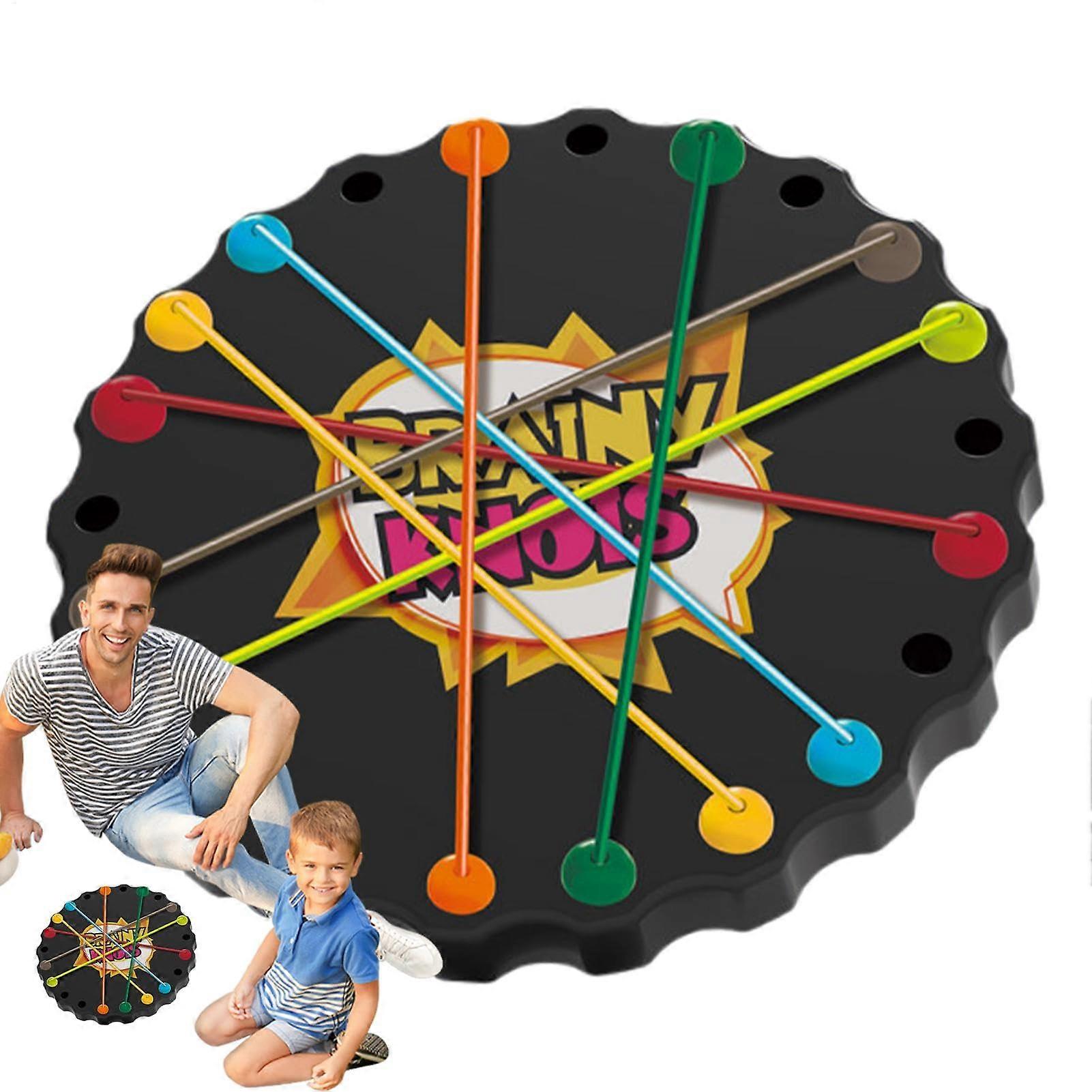 Colourful Rope Threading Game for Kids, Twisted Rope Sorting Puzzle, Cognitive Development Toy for Boys and Girls