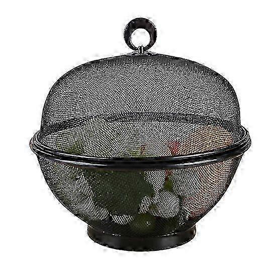 Large Capacity Mesh Fruit Basket with Lid - Fly-Proof and Easy to Clean