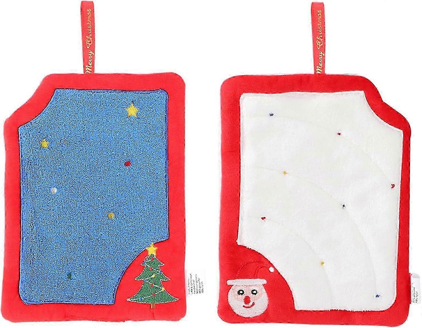 Set of 2 Christmas Hand Towels with Drawstring for Kitchen, Baking and Cleaning
