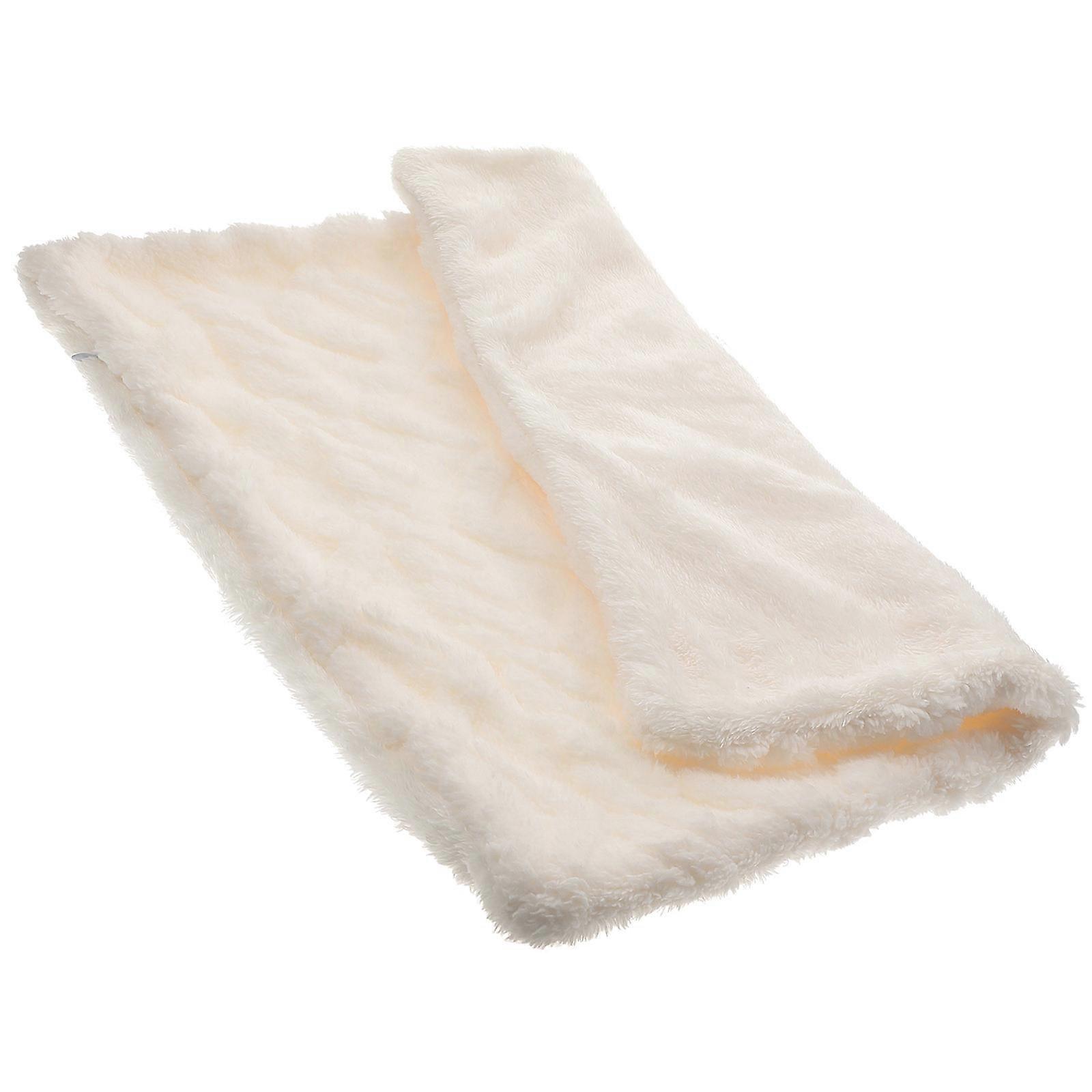 Household Pillowcase Elegant Appearance Simple Structure Plush Material White 45x45x0.8cm Cushion Cover for Living Room 1Pack