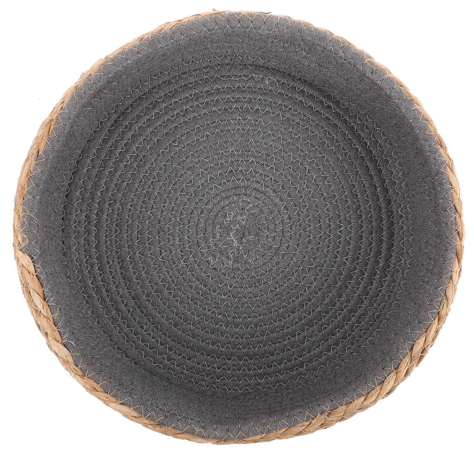 Breathable Round Pet Bed for Cats and Dogs, Cooling Nest with Durable Design, Indoor Use, Small, Deep Grey, Stylish Cushion
