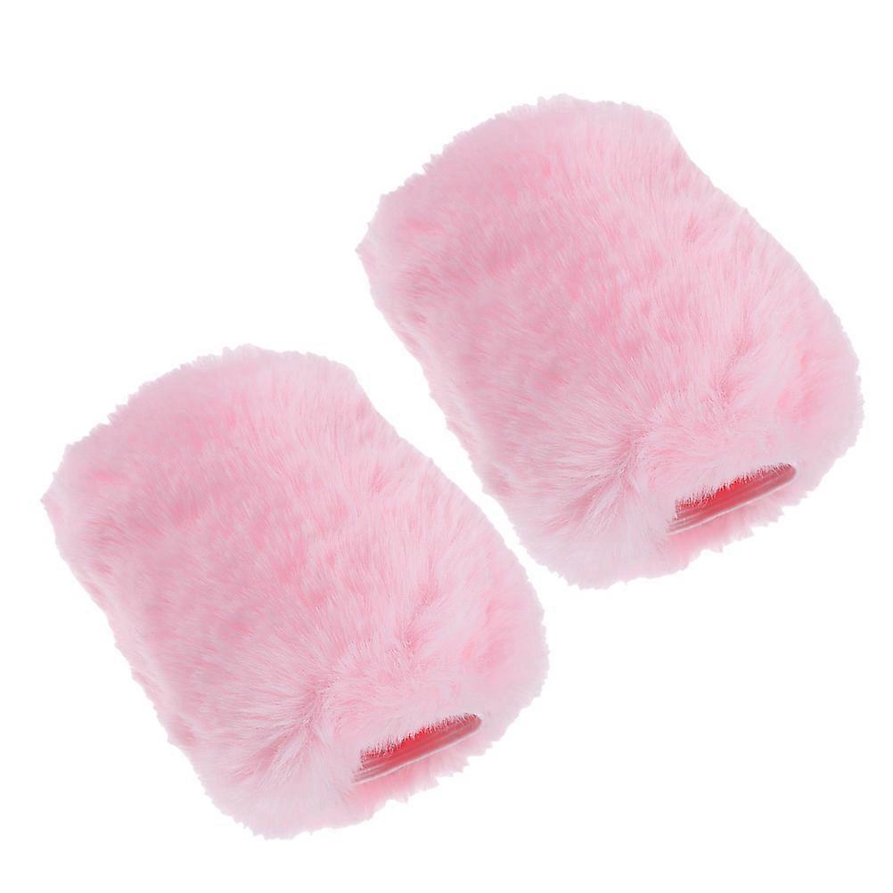 Windschutzmikrofon Windschutzscheibe Mikrofonabdeckung für Nachrichteninterviews KTV 2Pcs Rosa