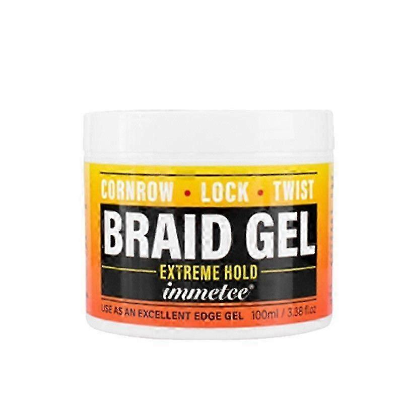 Strong Hold Braid Gel | Extreme Hold, High Shine | Frizz & Flake-Free Edge Control | Slick & Style Braids, Locks, Twists, Cornrows, Smoothing Braiding