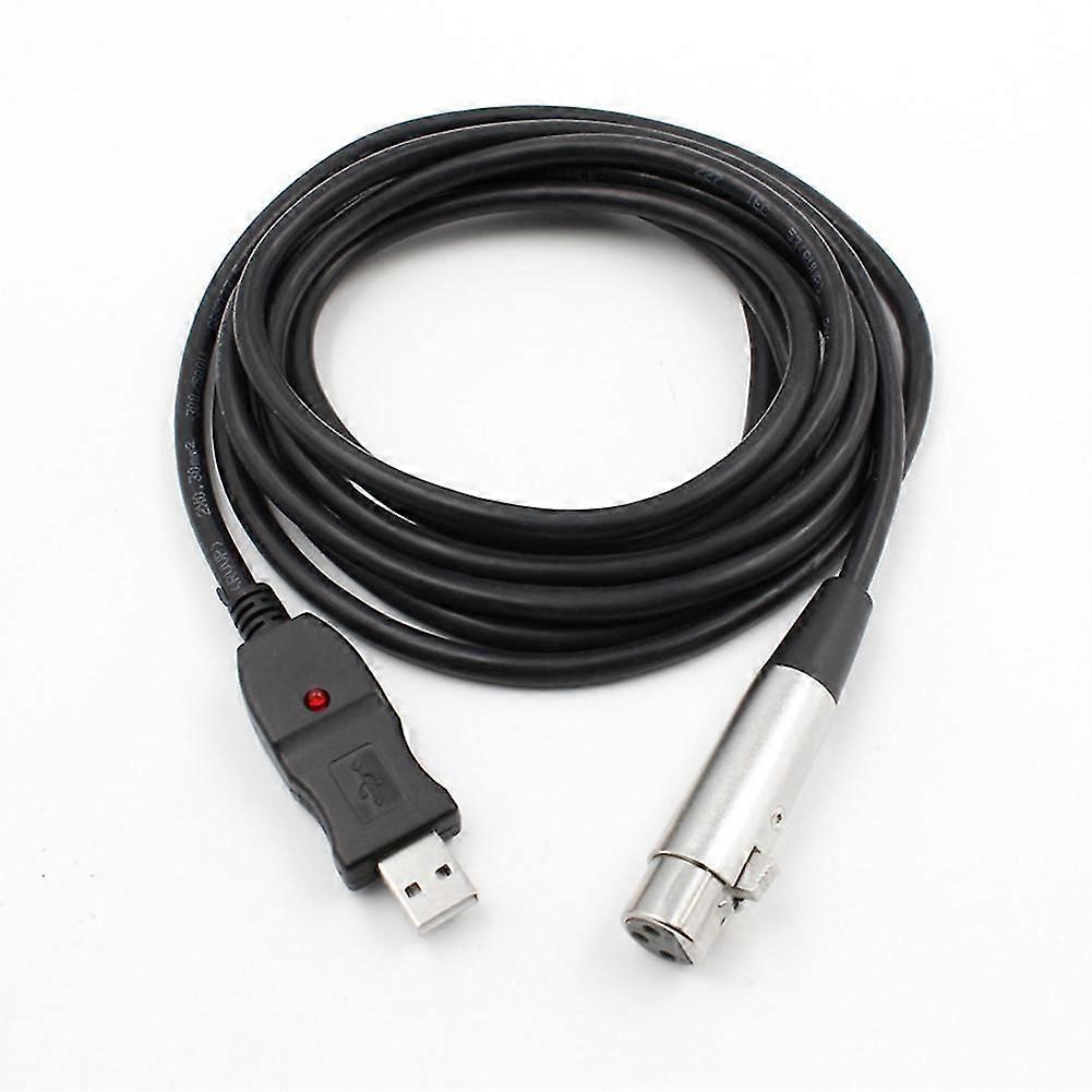 USB Erkek - XLR Dişi Mikrofon USB MIC Bağlantı Kablosu Yeni