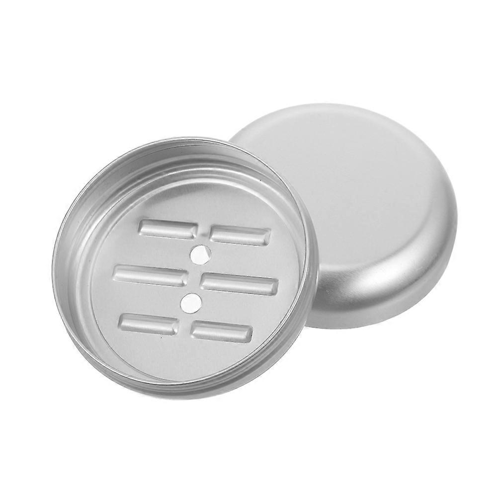 صندوق صابون الصرف الصحي تصميم بسيط من الألومنيوم الفضي للاستخدام المنزلي بالوعة حمام السفر مطبخ دش 7.70X7.70X3.20 سم 1 عبوة