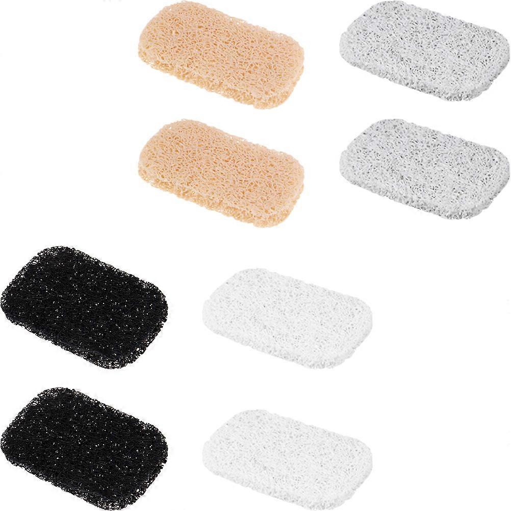 Multifunctional Soap Holder Tabletop Soap Pad PVC Material Grey 8Pack