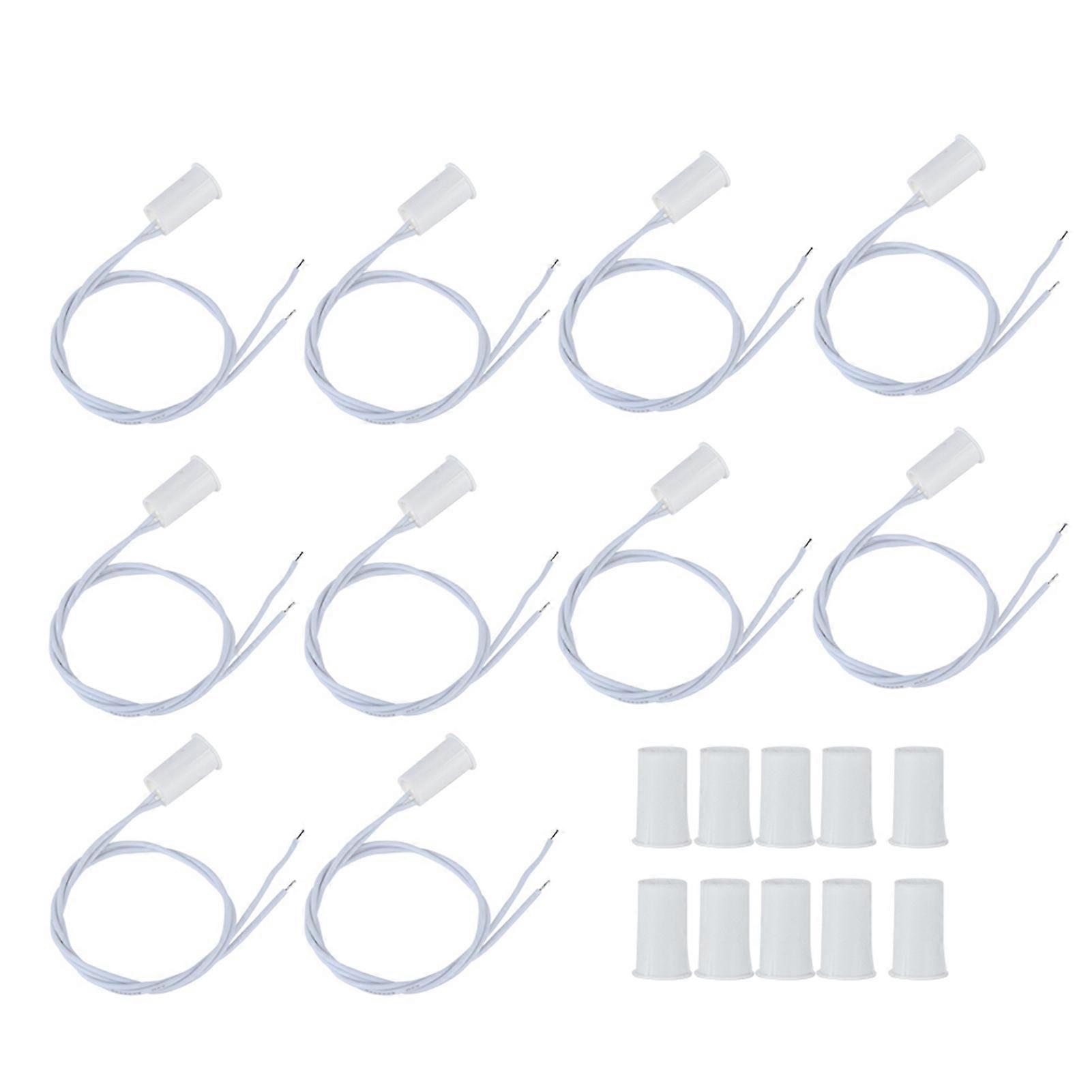 10pcs Wired Door Window Sensor Magnetic Switch for Home Alarm System