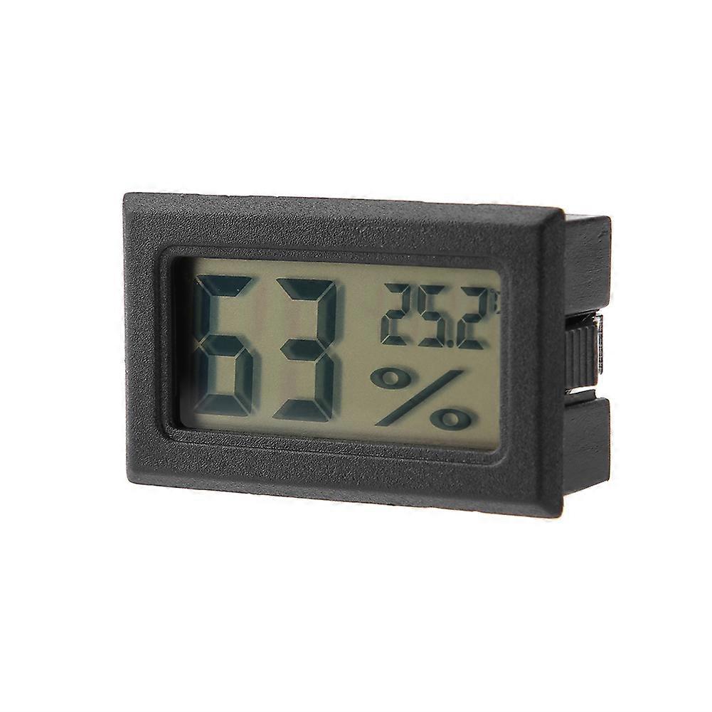 Embedded Digital Hygrometer Thermometer Humidity Temperature Monitor with Built in Probe Black