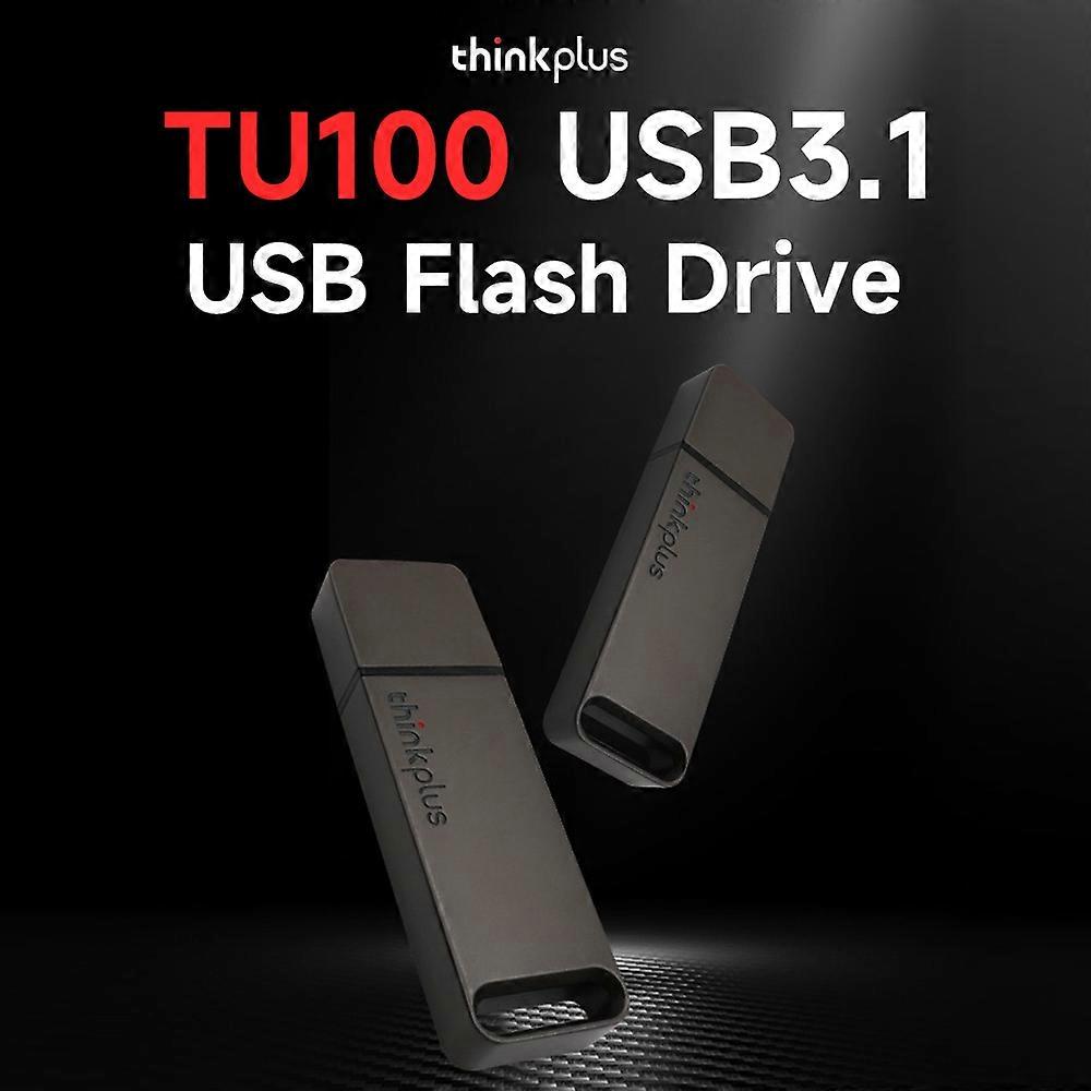 thinkplus TU100 256GB USB3.1 Gen1 High-speed U Portable Metal USB Flash Drive Wear-resistant Shockproof U Disk