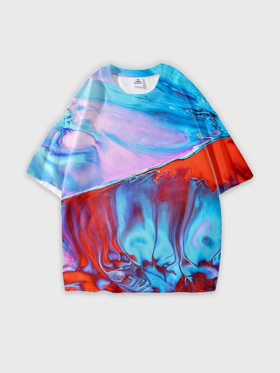 T-shirt round neck Pattern loose short sleeve JW1095