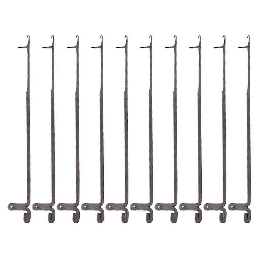 Latch Beaded Needle Crocheting Hooks Set Diy Knitting And Crocheting Projects Silver 8.00X1.50X0.15cm Latch Design 10Pcs