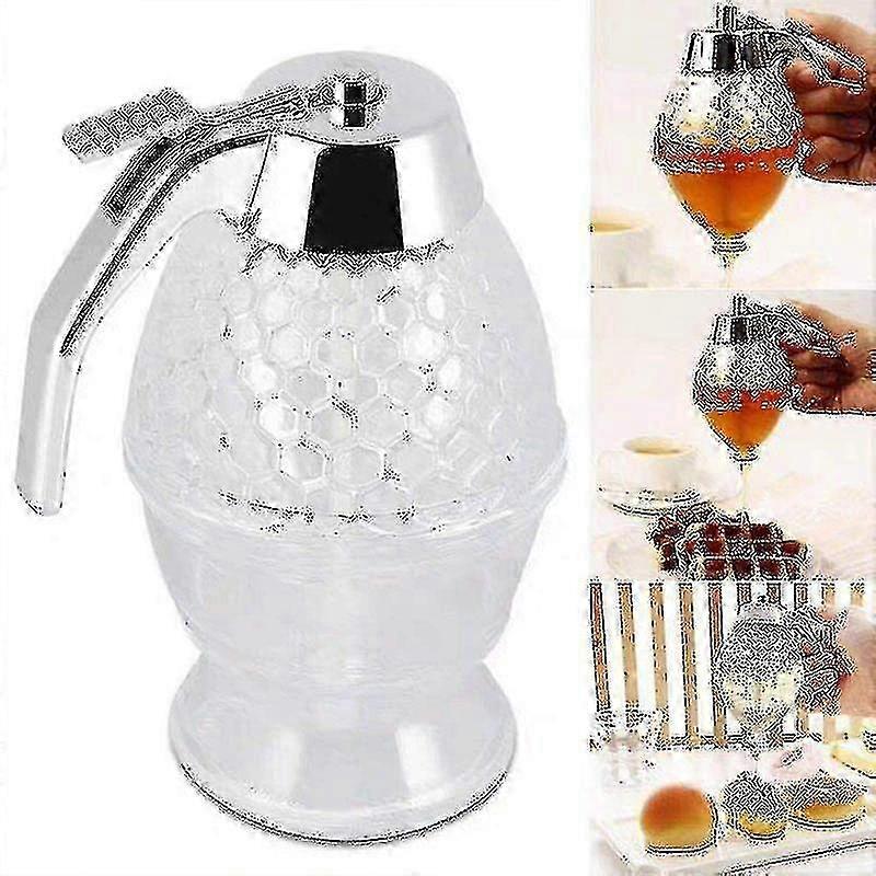 1pc Squeeze Bottle Honey Jar Bee Kettle Storage Pot Stand Kitchen Accessory