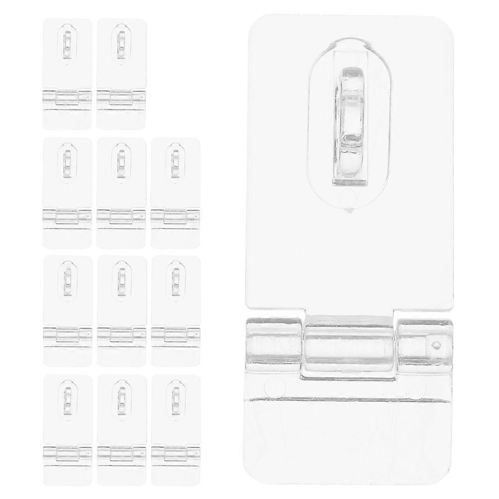 Box Latch Clasps Flat Acrylic Buckle Locking Drawer Accessories Office Storage 12Sets
