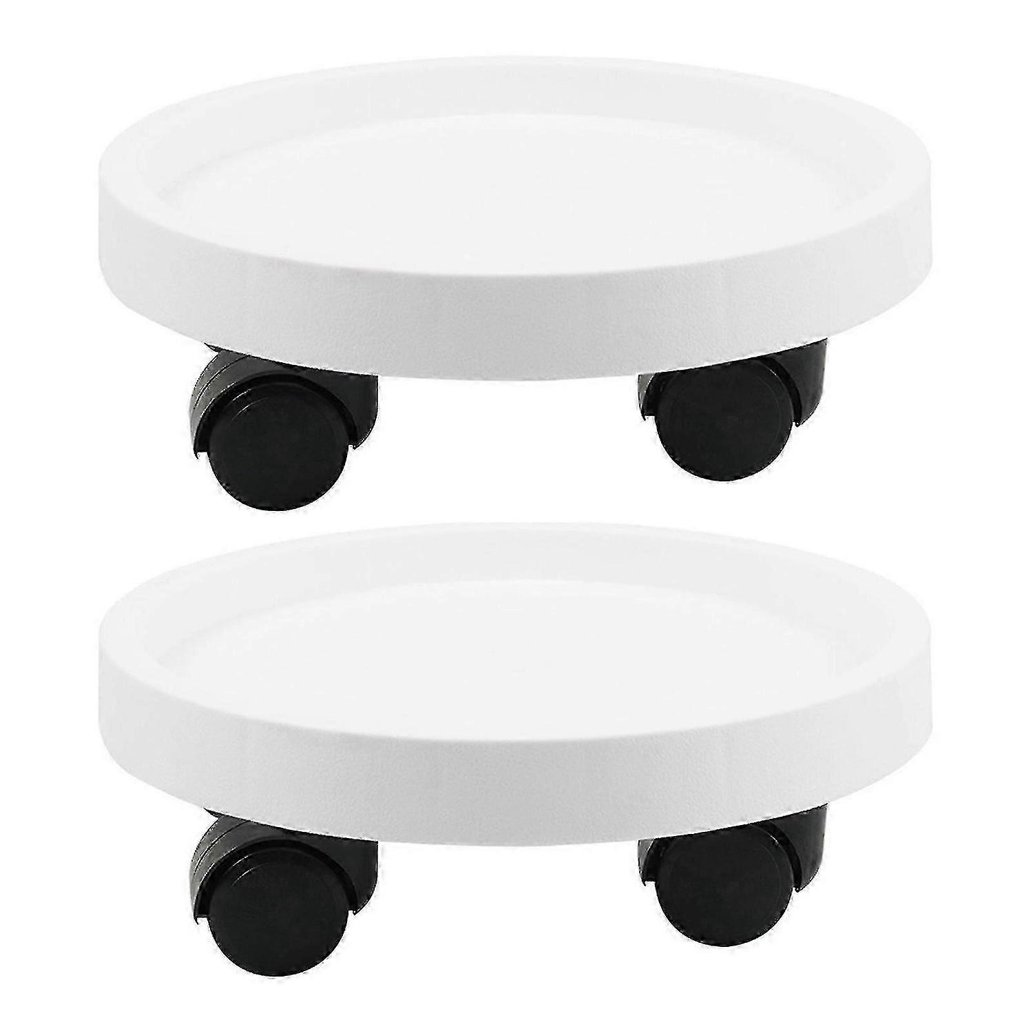 Thickened Round Planter Tray with Wheels Wear Resistant Mobile Flower Planter Base for Large Potted