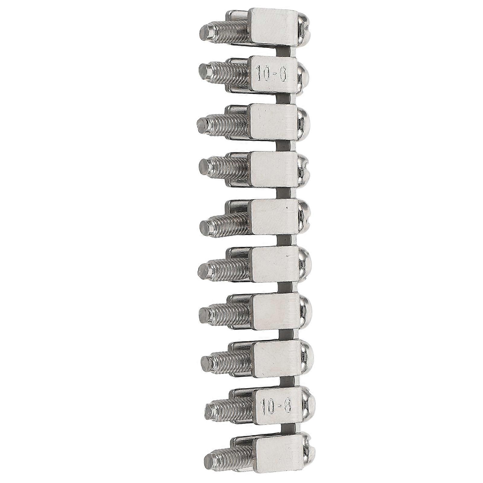 Copper Terminal Blocks Short-Circuiting Wiring Applications Silver 6.00X1.50X0.60CM Material Easy Installation 1Set