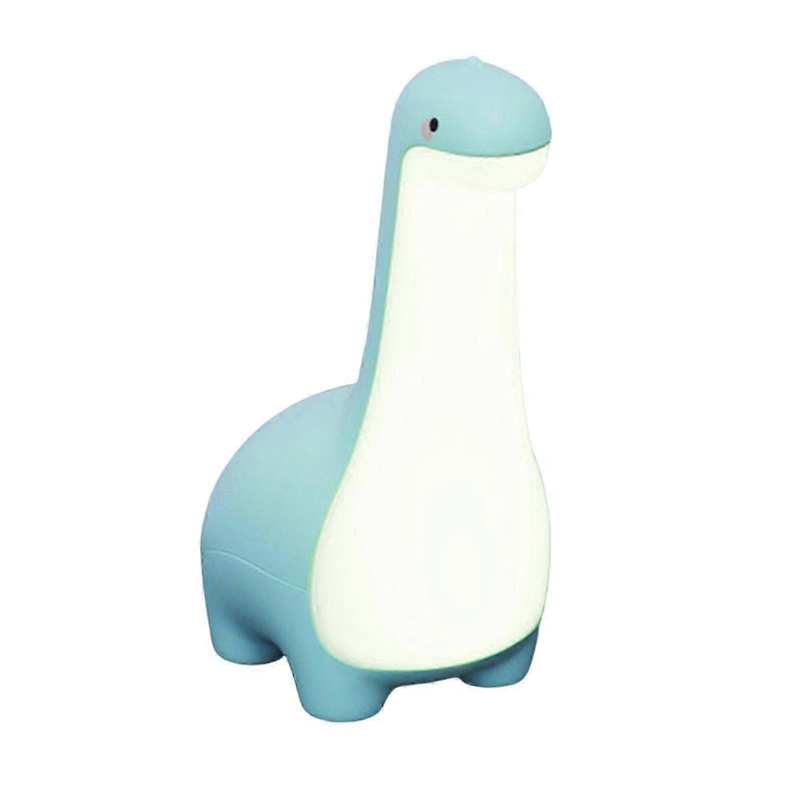 1 Set Creative Shape Dinosaur LED Lamp Flicker Free Adorable Rechargeable Eye Protection Illumination Silicone Sleeping-Accompany