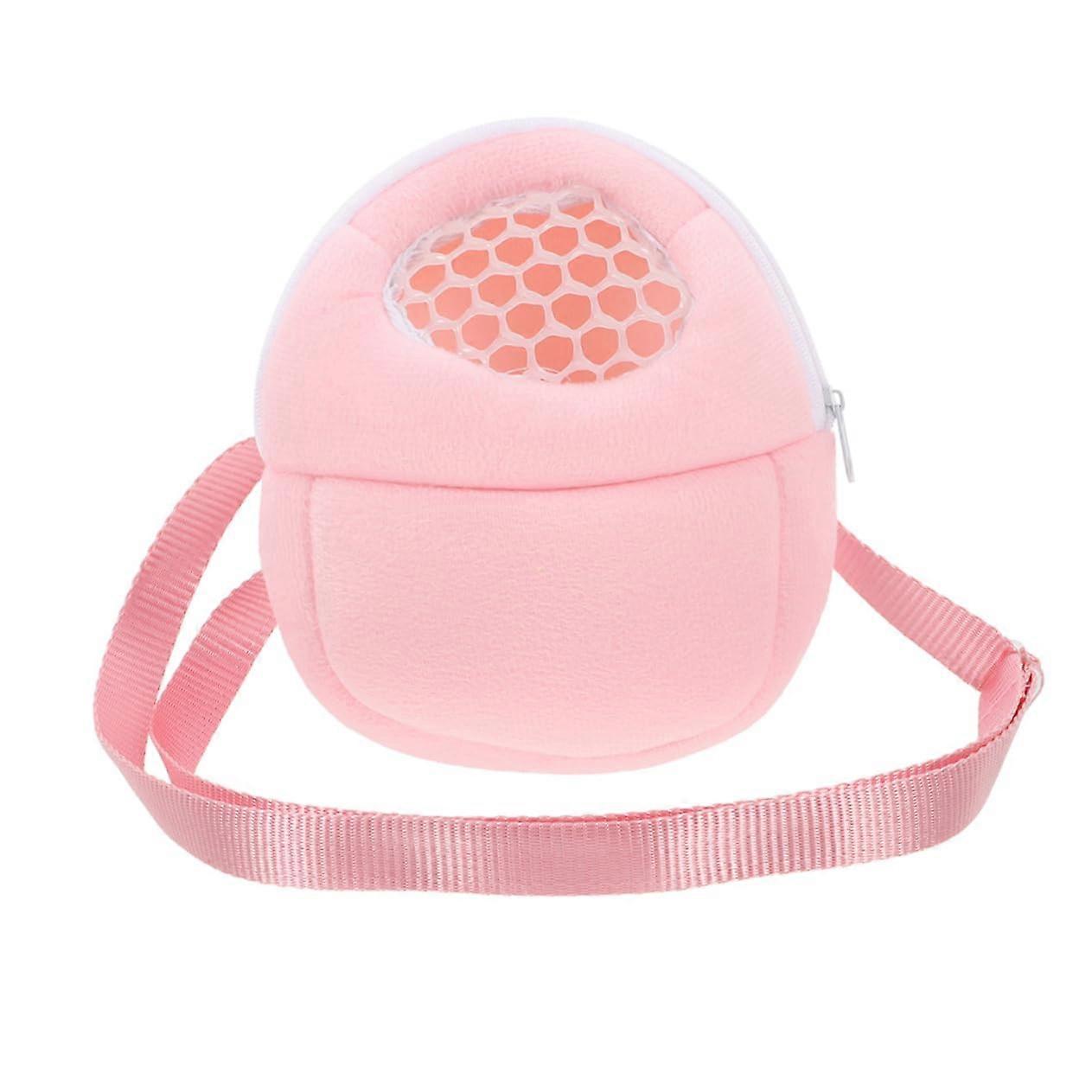 Portable Hamster Shoulder Bag with Breathable Mesh, Soft Velvet Lining, for Squirrels and Chinchillas, Pet Travel Case