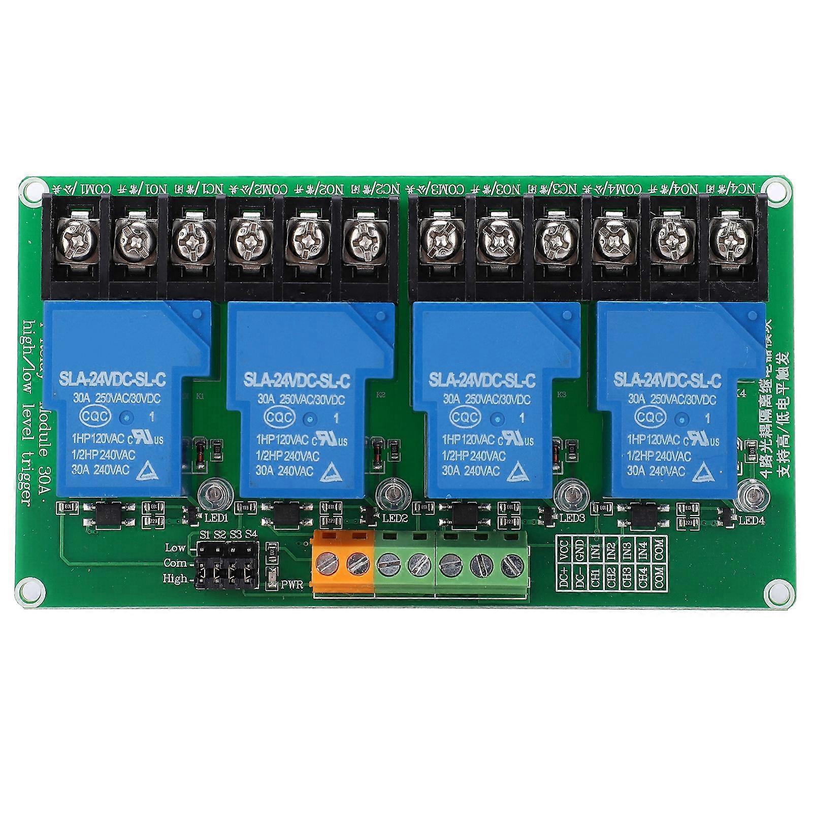 Relay Module 4 Channel Circuit Automatic Control High Low Level Trigger Electronic Component24V