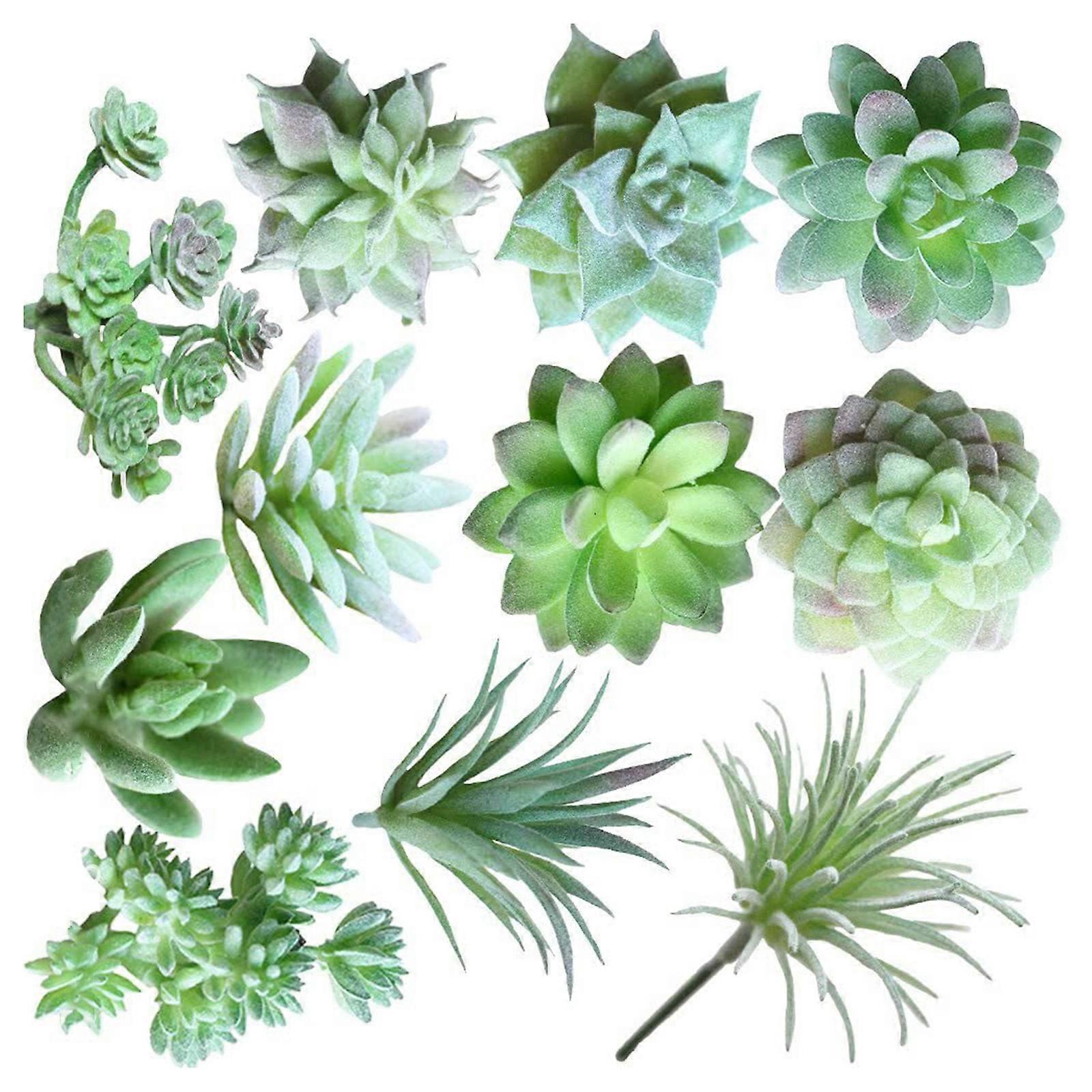 11Pcs Decorative Plant Arrangements Realistic Artificial Plant Potted Plant For Bookshelf Window Tabletop Display Multicolor