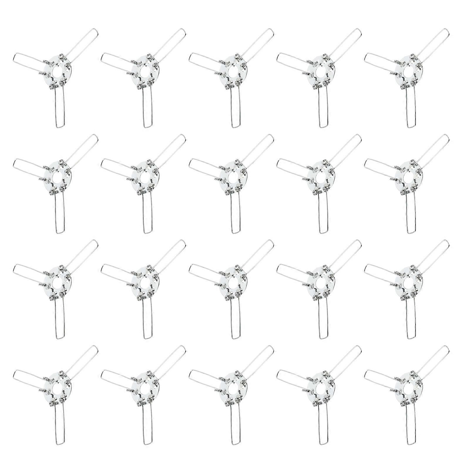 20pcs Lampshade Spring Clips 3 Forks Lamp Support Accessories