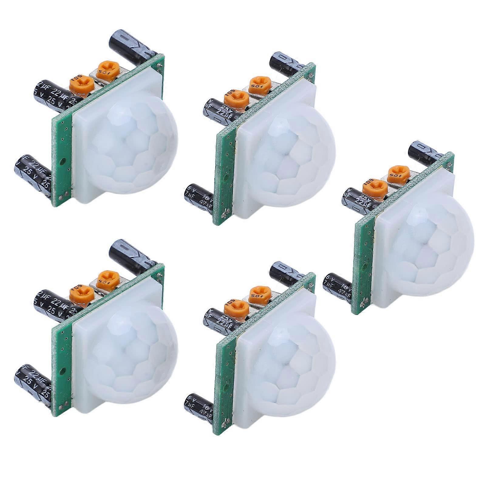Lightsensitive control, compact, 5pcs PIR sensor module PCB for alarm, DC4.5–20V