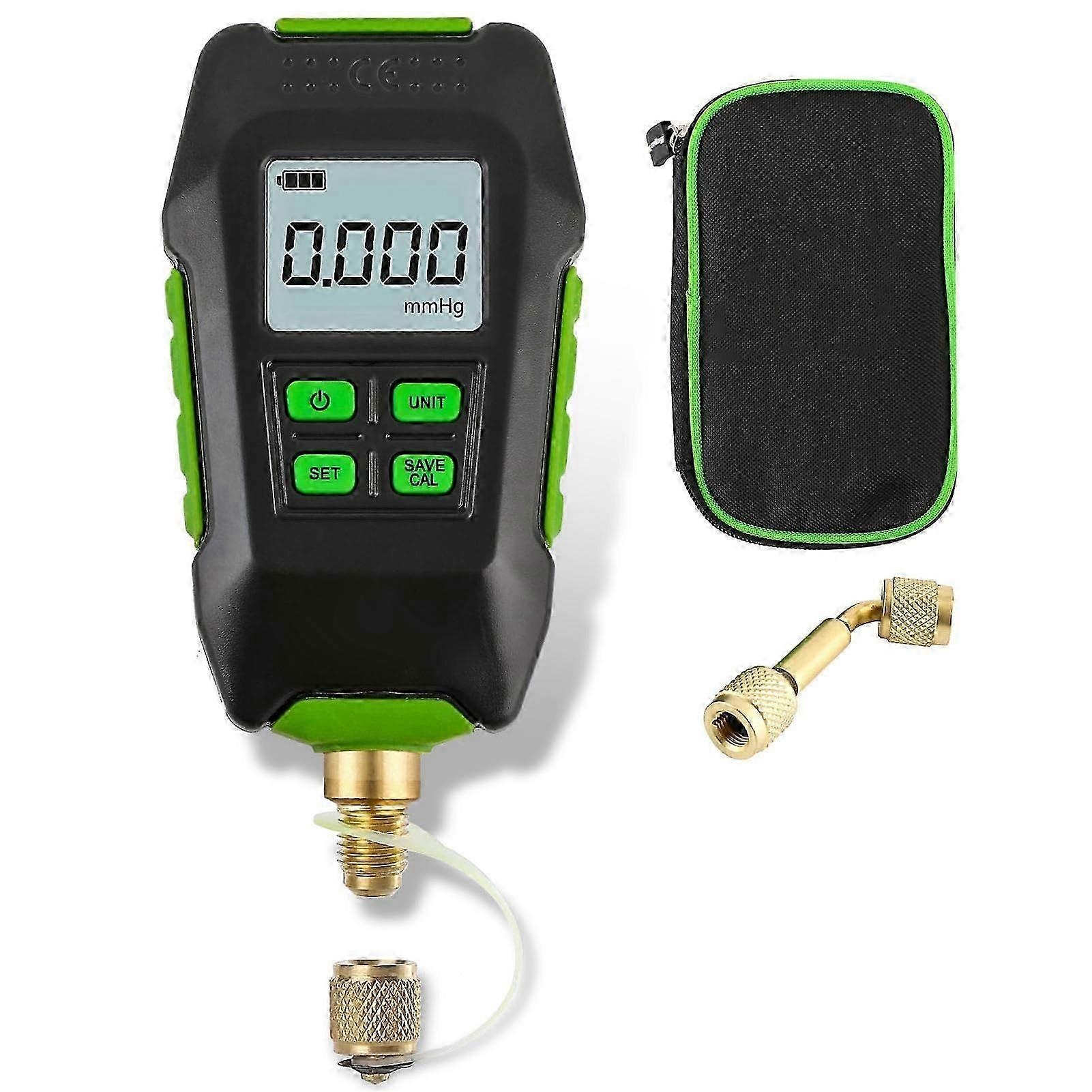 Precision Digital Vacuum Gauge with Backlit Display - 1/16inch 20UNF Interface for UK Environments