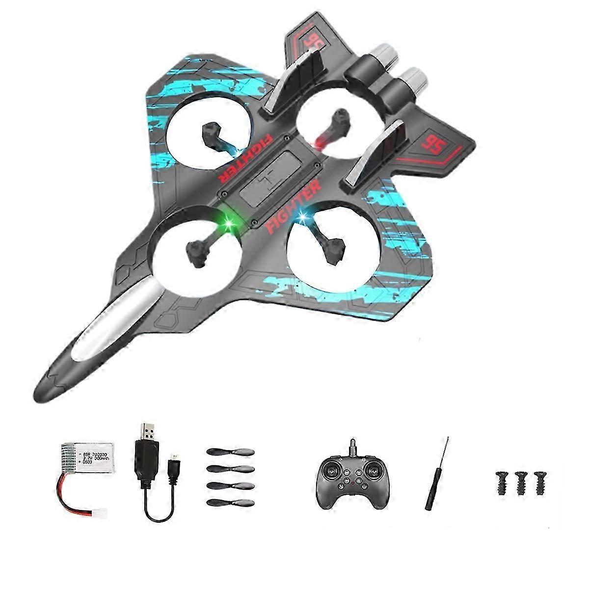 RC Plane 2.4G Remote Control Aircraft Six EPP Foam with LED Indoor and Outdoor Simple Flying Toy Kid