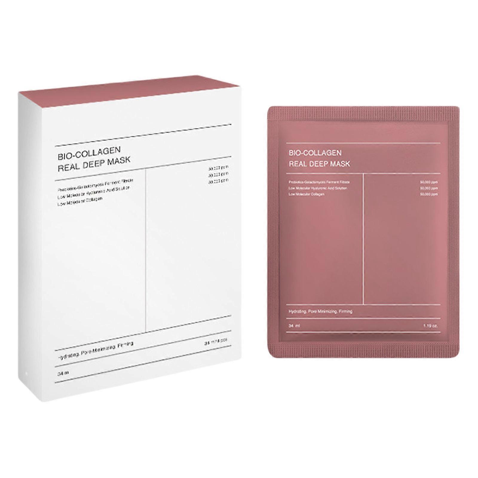 4 Pcs/Set Bio-Collagenreal Deeply Mask Collagens Mask Hydrating Overnight Mask Lifting Face Mask for Firming Multicolor