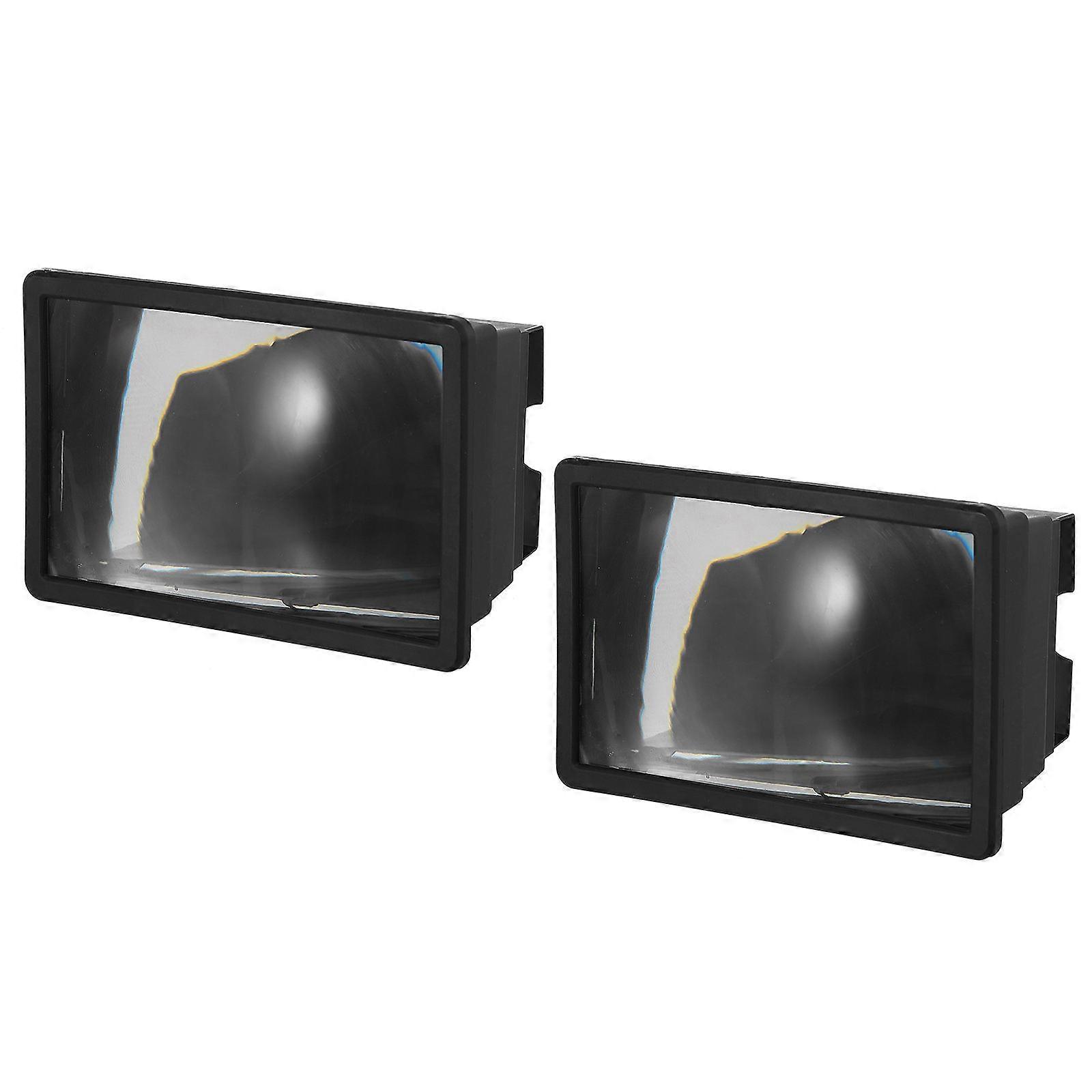 Mobile Phone Screen Amplifier 2Pcs Portable Lens For Elders And Children Black High-Definition Optical Technology For Indoor And Travel Use