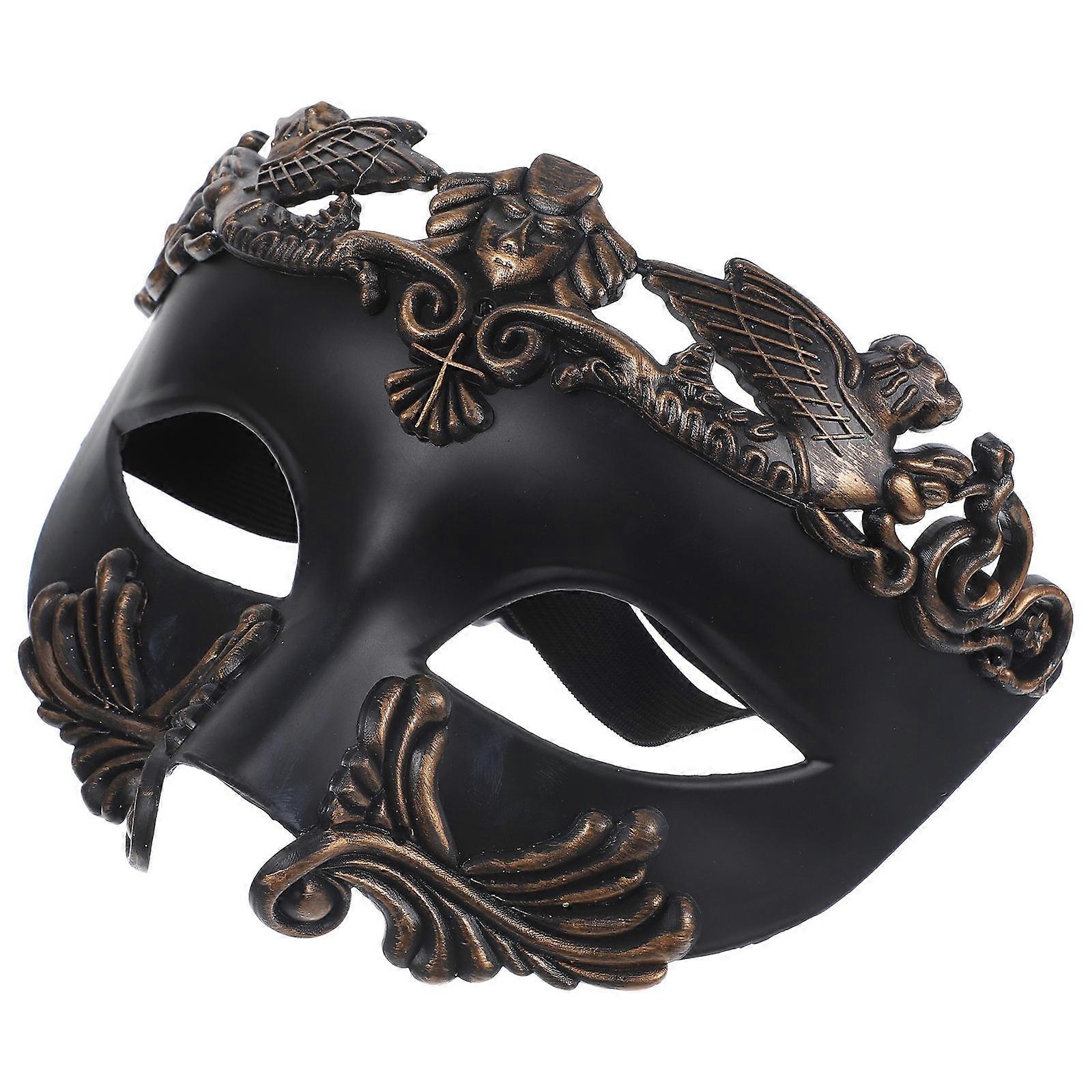 Carnival Masquerade Mask Half Face Costume Party Mask Mysterious Cultural Deduction Plastic 1Pcs