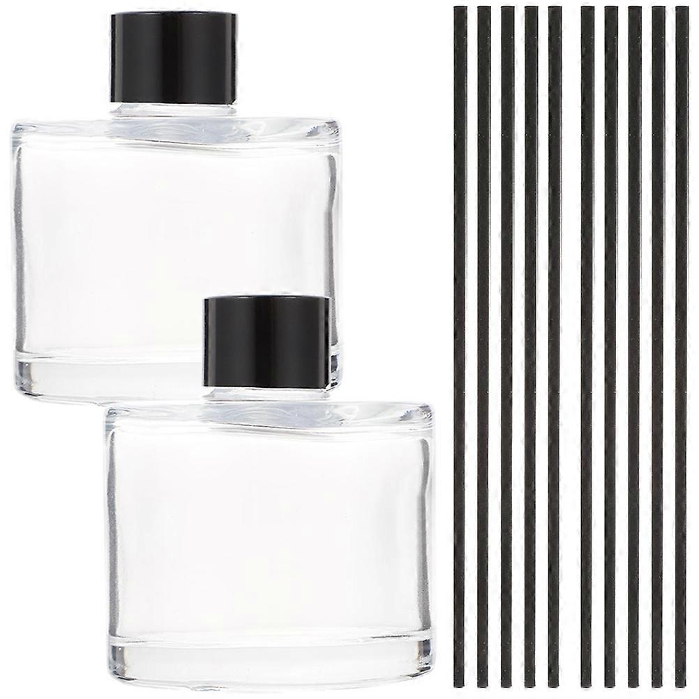 Diffuser Bottle Empty Essential Oil Bottle Black Office Use 6.2X5X5CM Interior Decoration 1 Set