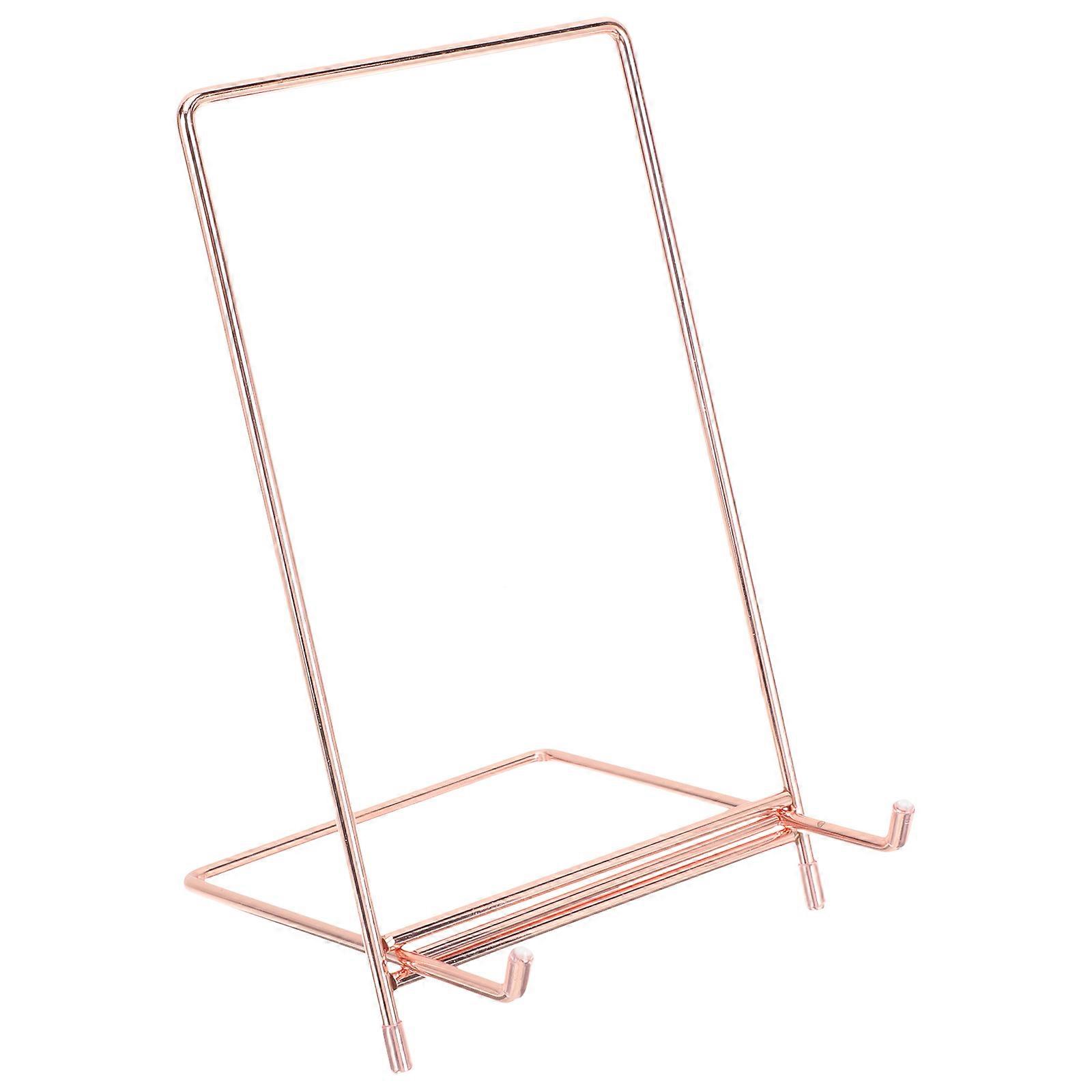 Book Stand Holder Plate Display Artwork Presentation Home Use 25.00X15.00X0.50CM Rose Gold 1Pcs