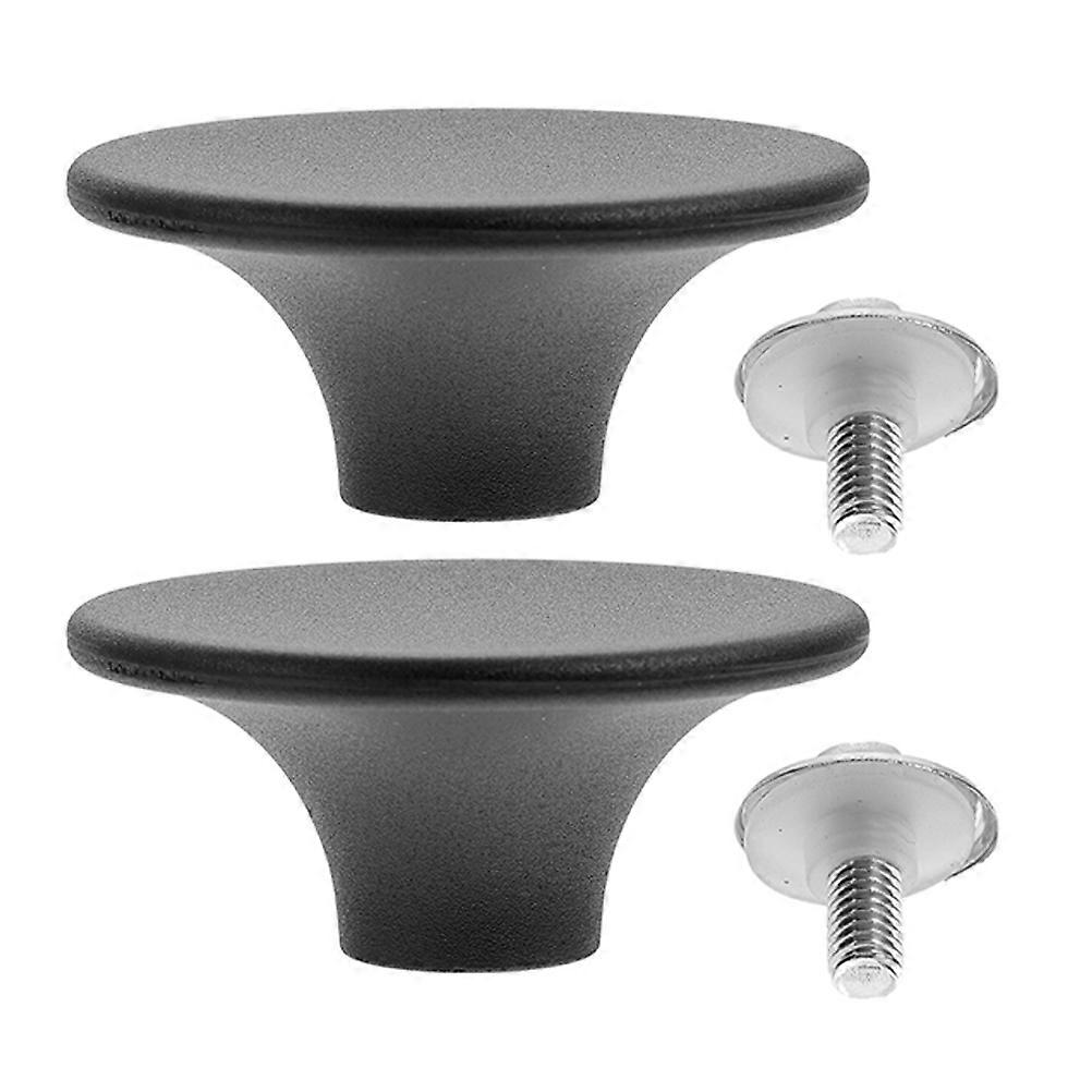 Universal Heat Resistant Pot Lid Knob with Comfortable Grip for Home Use Dishwasher Safe Black 2 Set