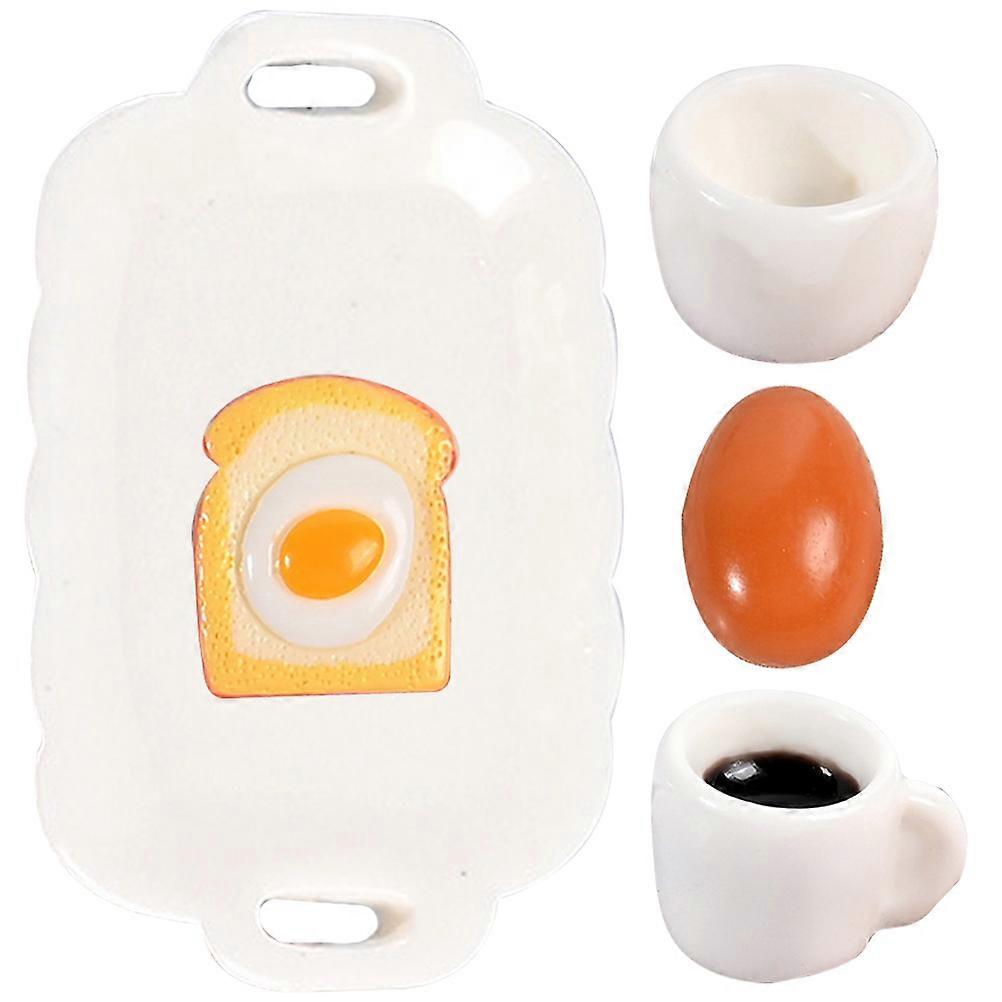 Miniature Kitchen Model Set Simulated Breakfast Figures For Chic Mini House Accessories 1 Set