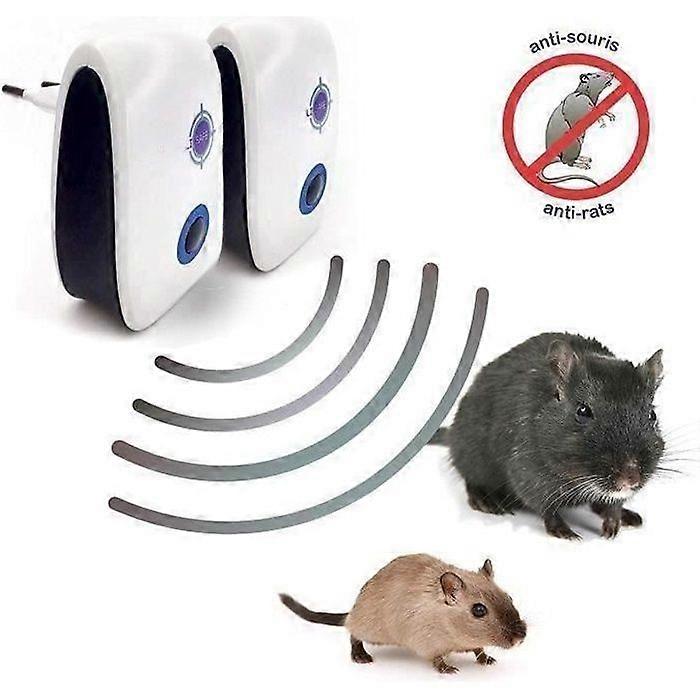 Set of 2 Ultrasonic Mouse Rat Repellents I Anti Rodent I Ultrasonic Device to Get Rid of Mice I Anti Mouse I Anti