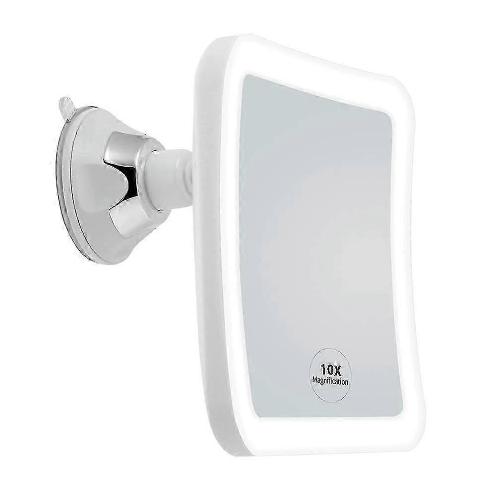 10X Magnifying Makeup Mirror with 360 Rotation - Suction Cup Design