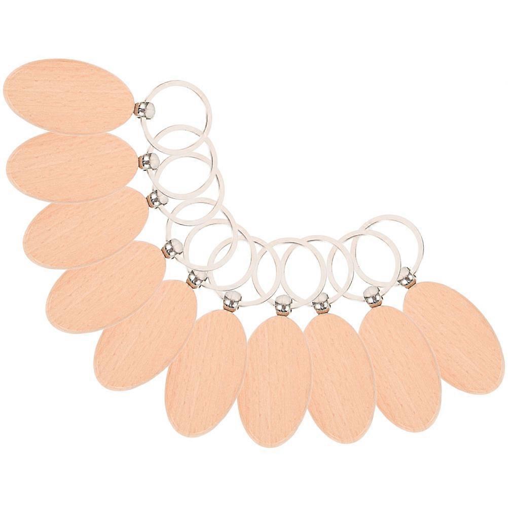 Beech Alloy Blank Keychains Diy Artwork Needs Rectangle Shape 10Pcs