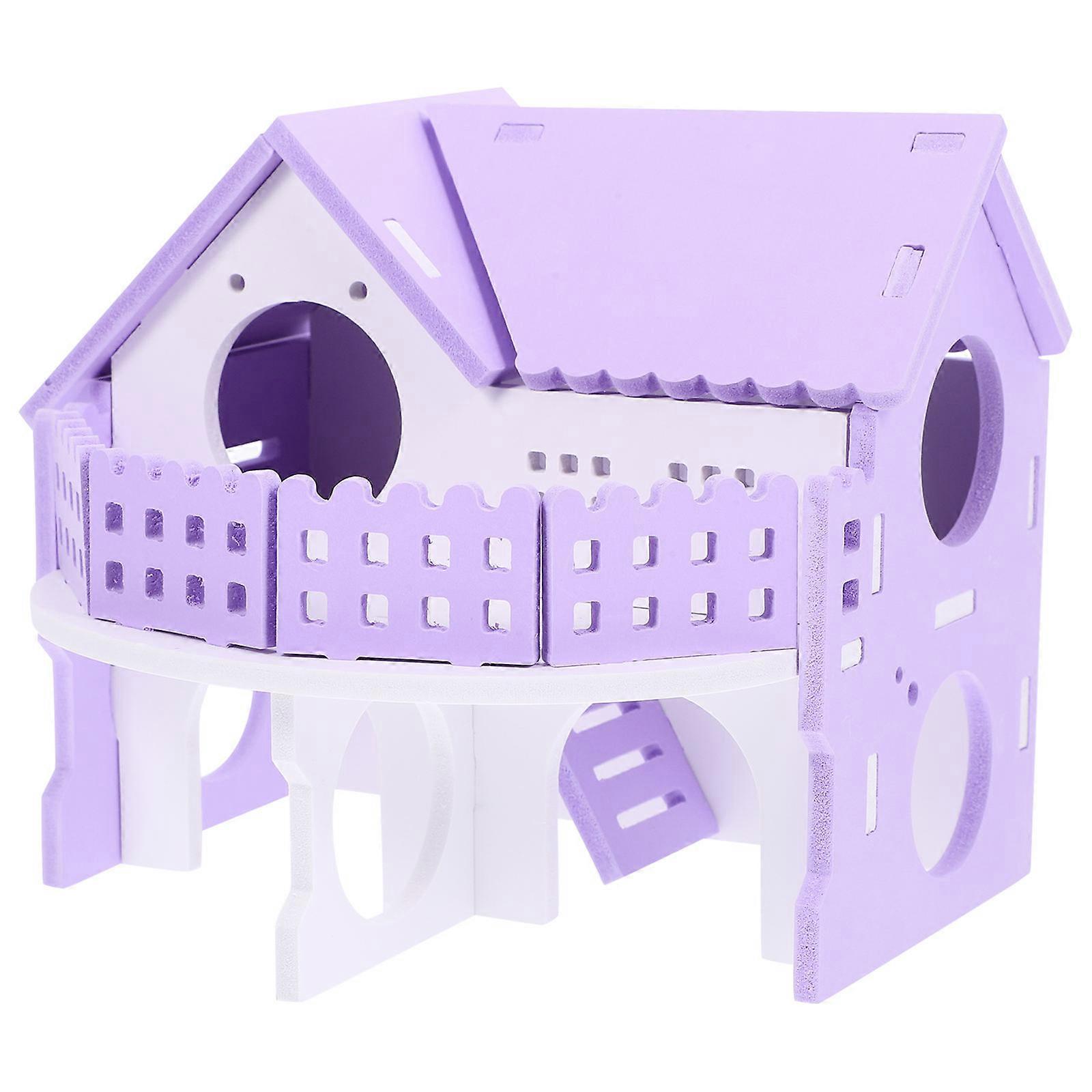 Gerbil Cage Accessories Hamster Home Multi Chamber Hideout Durable and Strong Material 6.7×6.1×5.9in 1Set