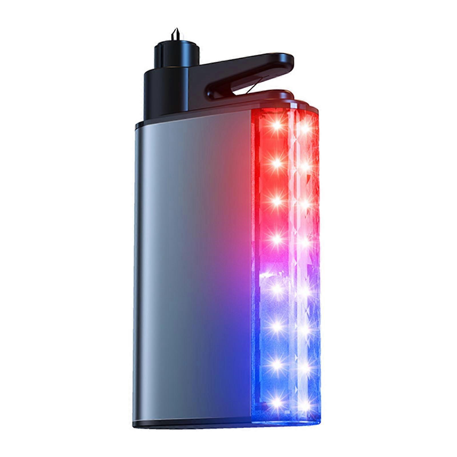 Essential Automotive Device Combining Adjustable Flashlight, Warning Light Window Breaker for Driver and Family with Ergonomic Grip Design